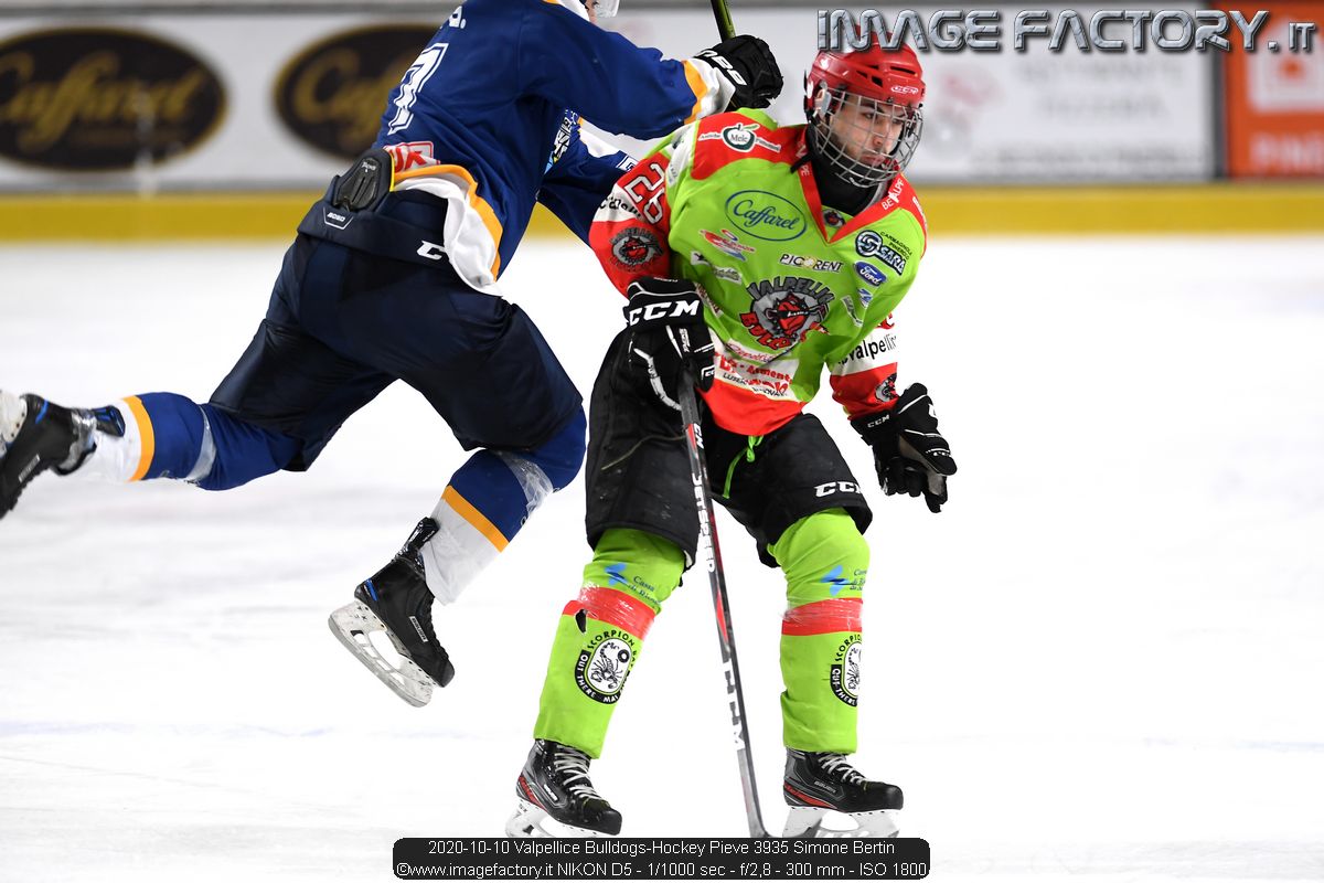 2020-10-10 Valpellice Bulldogs-Hockey Pieve 3935 Simone Bertin